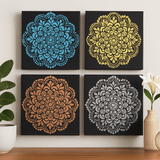 Mandala Canvas Wall Art Set of 4 30x30cm - SHAMTAM.COM