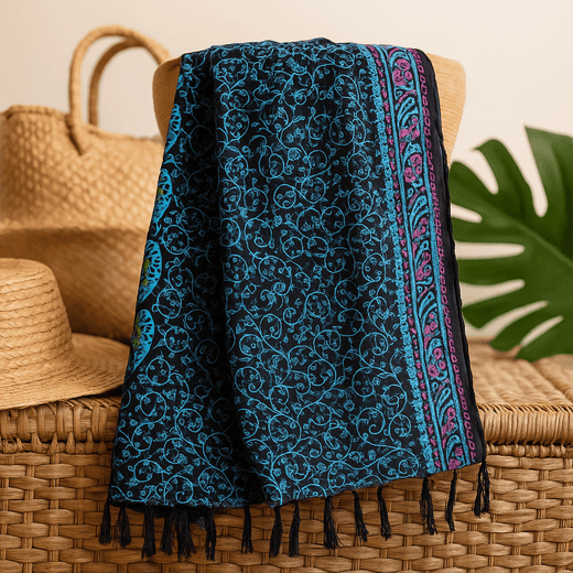 Sarong Mandala Diseño de Pavo Real Rayón Bali