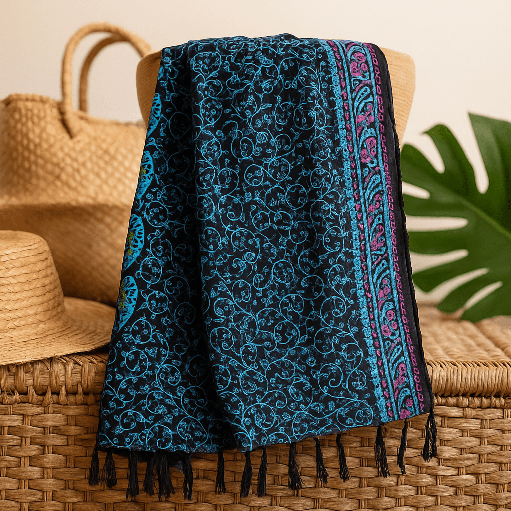 Mandala Sarong Peacock Design Rayon Bali - SHAMTAM.COM