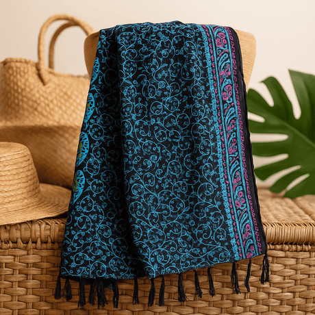 Mandala Sarong Peacock Design Rayon Bali - SHAMTAM.COM