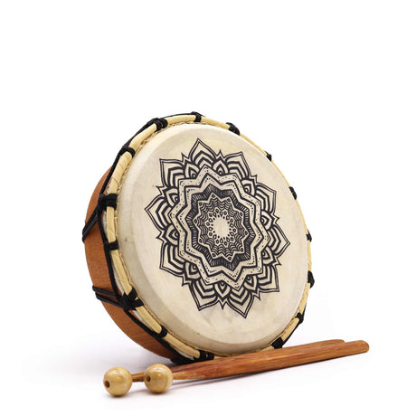 Shaman Drum Mandala with Sticks - 20cm - SHAMTAM.COM