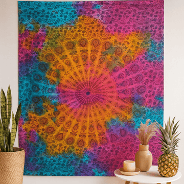 Mandala Duvar Sanatı Yuvarlak Pamuk