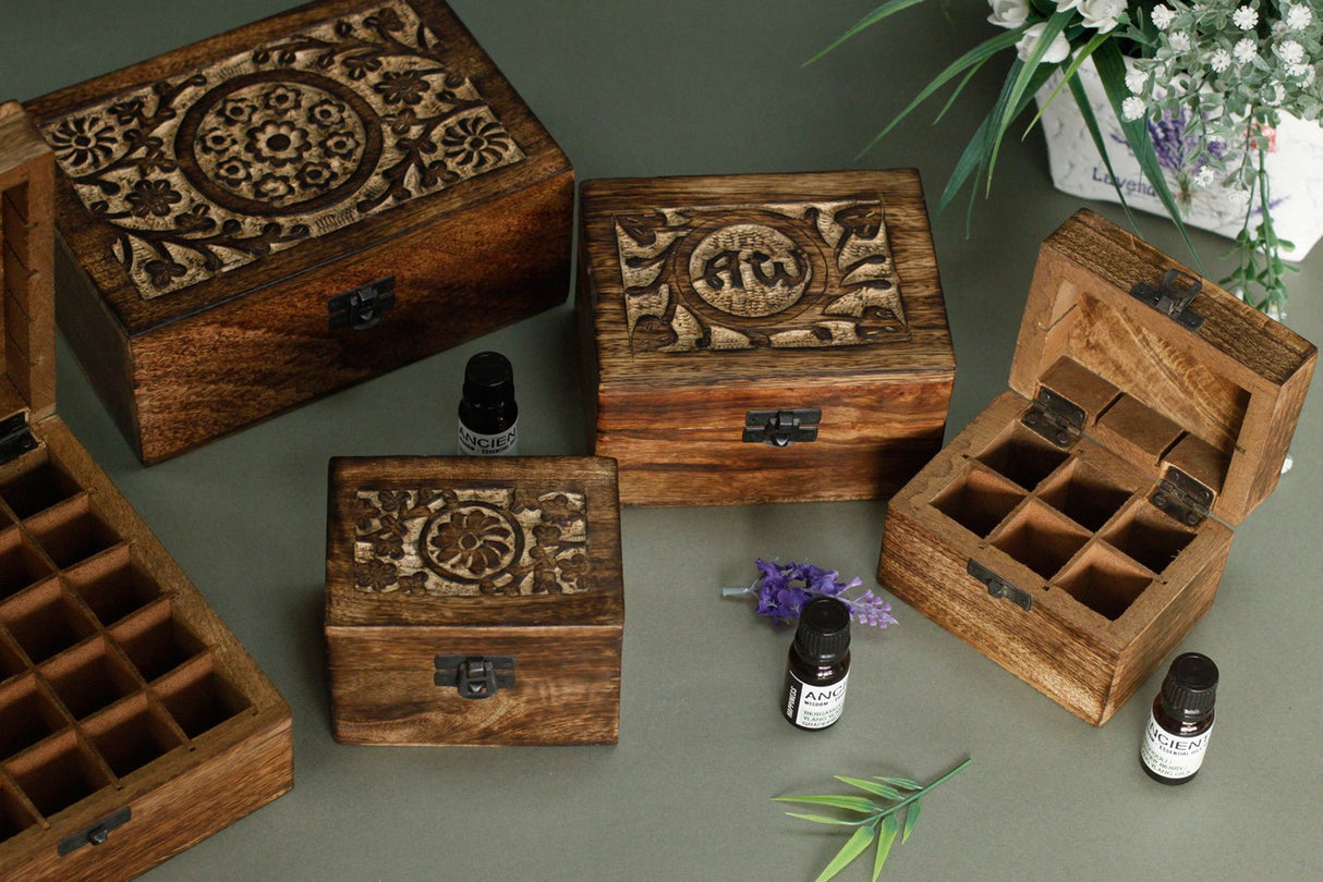 Essential Oils Box - Mango 12 Slots - SHAMTAM.COM