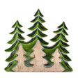 Mango Wood 3D Evergreen Trees Mantel Decor 20x23cm - SHAMTAM.COM