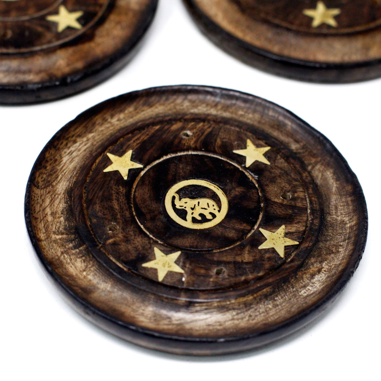 Mango Wood Disc 10cm (Cone & Incense) - SHAMTAM.COM