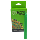 Manifest Magic Candles (pack of 12) - Green - Heart Chakra - Anahata - SHAMTAM.COM