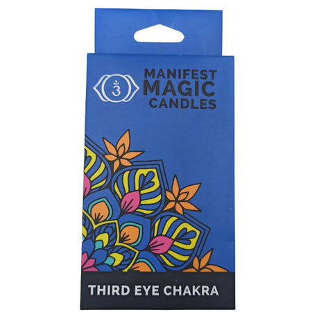 Manifest Magic Candles (pack of 12) - Indigo - Third Eye Chakra - Ajna - SHAMTAM.COM