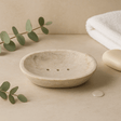 Marble Soap Dish, Oval Cream - SHAMTAM.COM