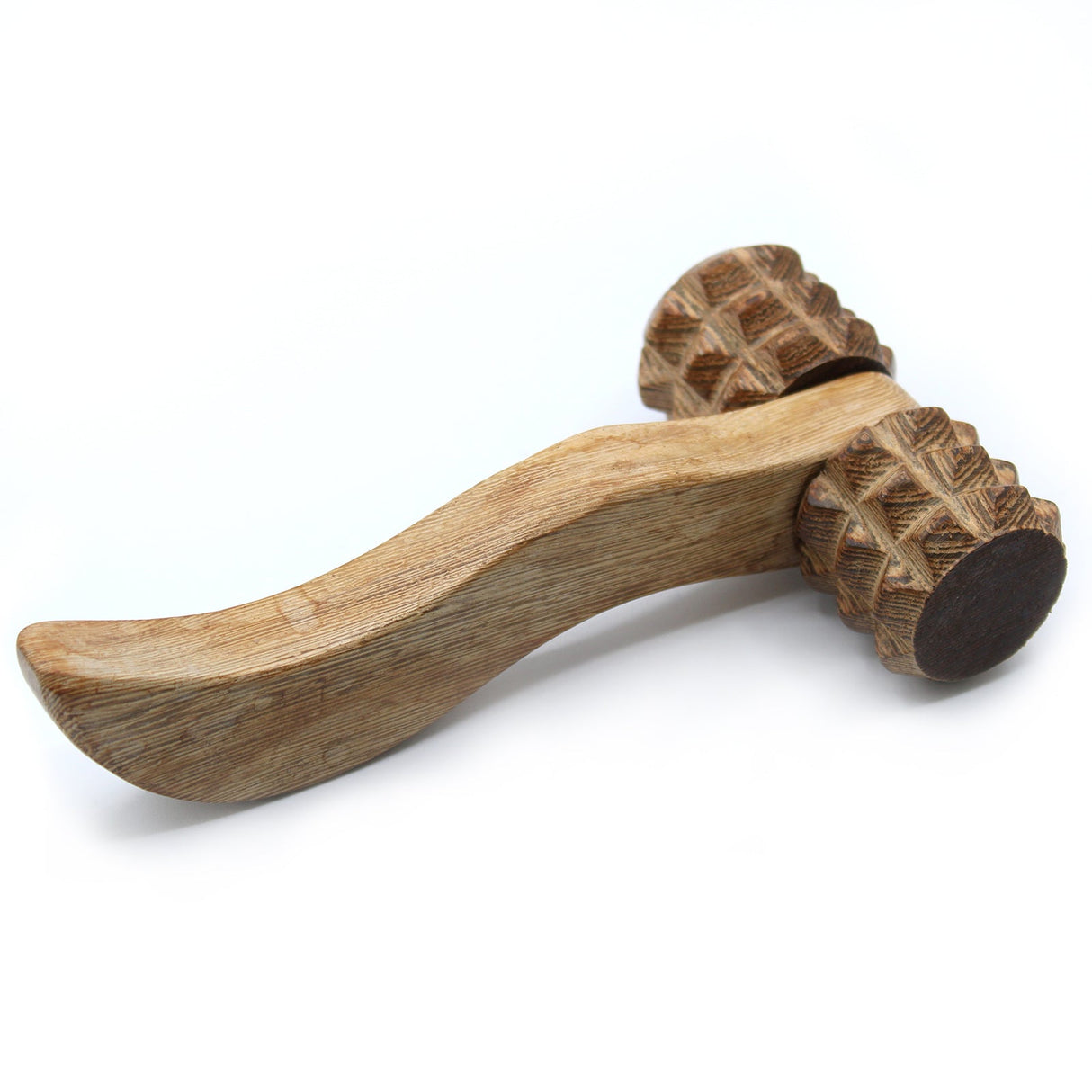 Wood Roller Massager - Ribbed Hand - SHAMTAM.COM