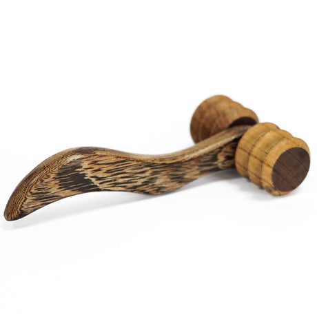 Wood Roller Massager - Ribbed Hand - SHAMTAM.COM