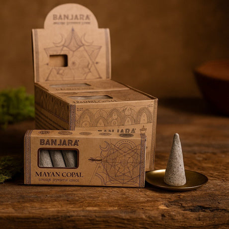 Mayan Copal Incense Pyramid Cones, 10 Pack Banjara - SHAMTAM.COM