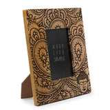 Med Mango Wood Picture Framel (for 10x15cm) 26x20x2cm - Buddha - Black - SHAMTAM.COM