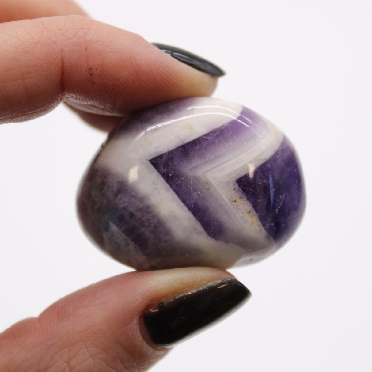 Amethyst Chevron Tumbled Stones African Gemstones - SHAMTAM.COM