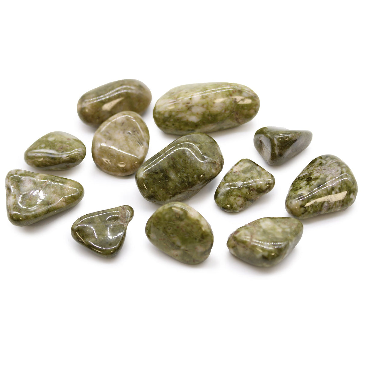 Epidote Snowflake Tumbled Stones African Gemstones - SHAMTAM.COM