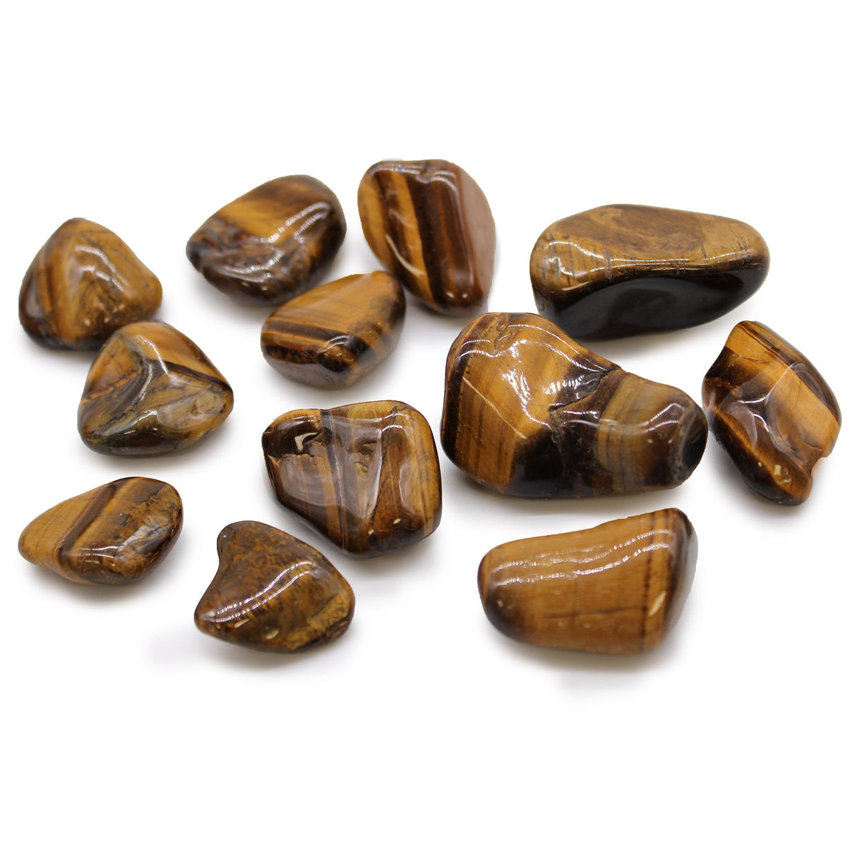 Golden Tigers Eye Tumbled Stones African Gemstones - SHAMTAM.COM