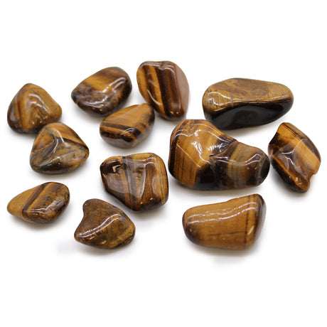 Golden Tigers Eye Tumbled Stones African Gemstones - SHAMTAM.COM