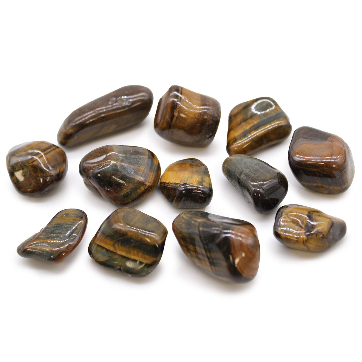 Tigers Eye Tumbled Stones Varigated African Gemstones Crystals - SHAMTAM.COM