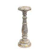 Medium Candle Stand - White Gold - SHAMTAM.COM