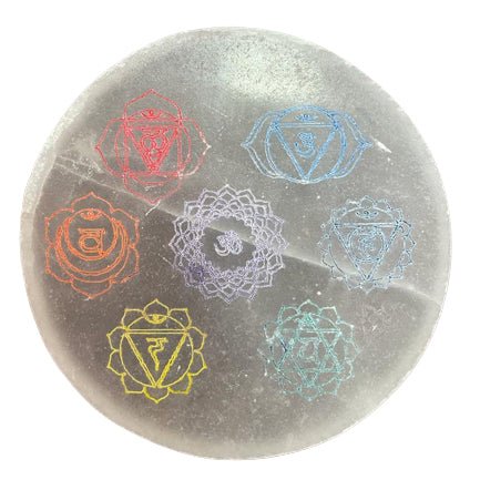 Chakra Charging Plate Selenite 10cm - SHAMTAM.COM