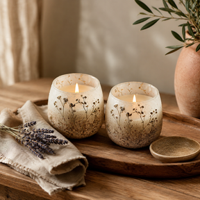 Candele in Vaso di Vetro Medio - Wildlight Woods