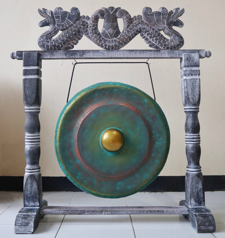 Gong in Stand - 35cm - Greenwash - SHAMTAM.COM