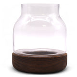 Medium Shaped Terarium on Dark Tung Wood - SHAMTAM.COM