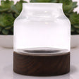 Medium Shaped Terarium on Dark Tung Wood - SHAMTAM.COM