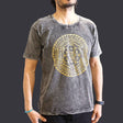 Medium Stone Washed T-Shirt - Chakra - Dark Grey - SHAMTAM.COM