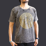 Medium Stone Washed T-Shirt - Chakra - Dark Grey - SHAMTAM.COM