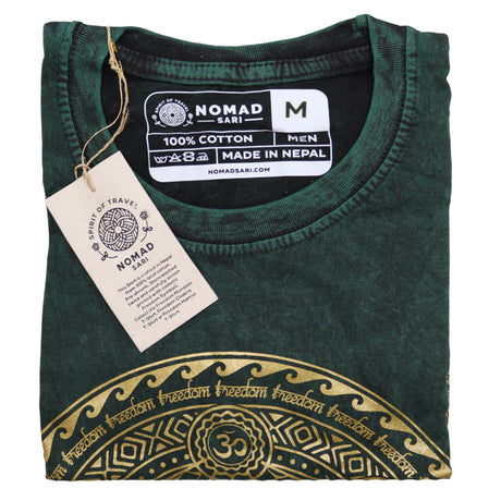 Medium Stone Washed T-Shirt - Chakra - Green - SHAMTAM.COM