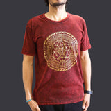 Medium Stone Washed T-Shirt - Chakra - Maroon - SHAMTAM.COM