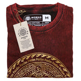 Medium Stone Washed T-Shirt - Chakra - Maroon - SHAMTAM.COM