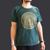 Medium Stone Washed T-Shirt - Mandala - Green - SHAMTAM.COM