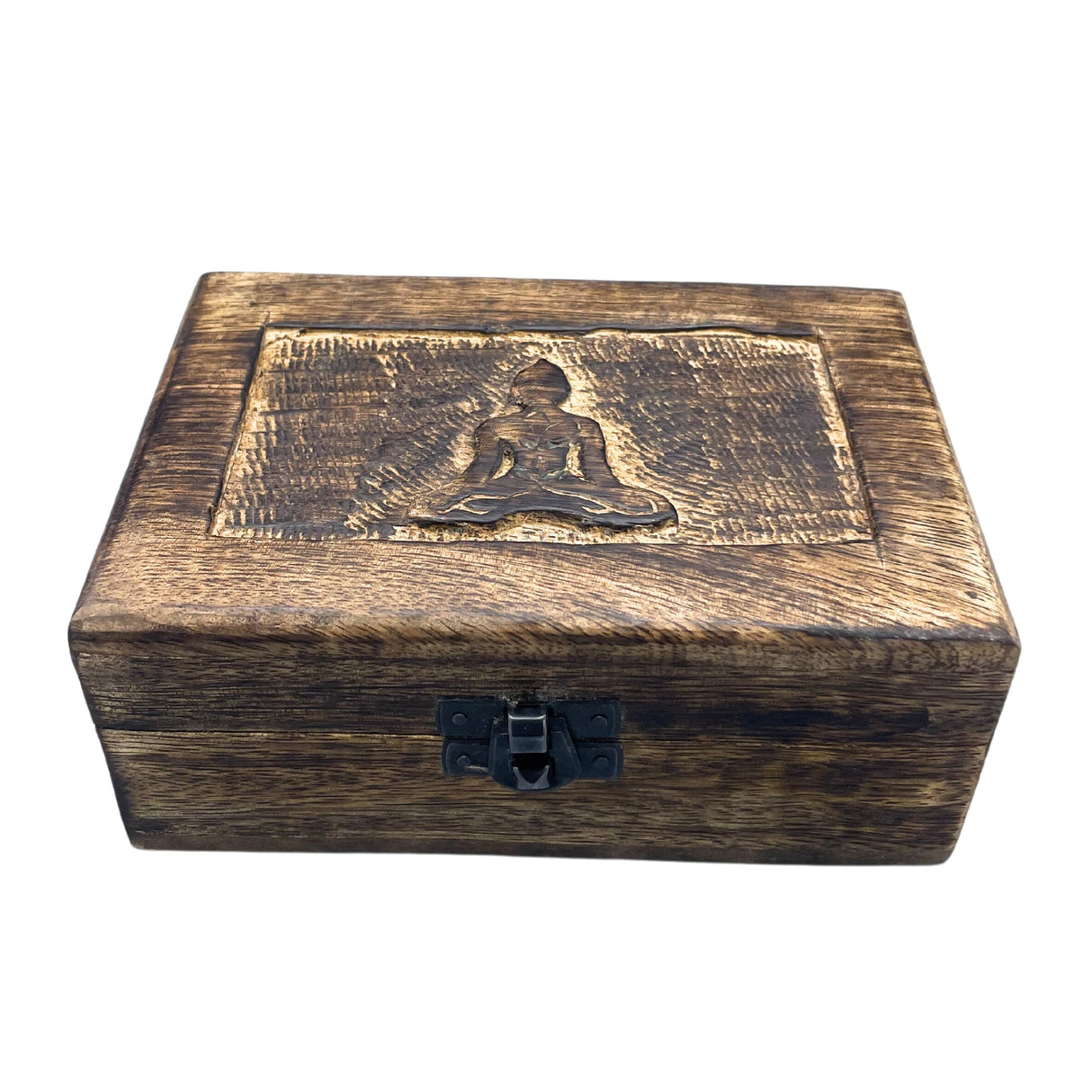 Medium Wooden Keepsake Box 15x10x6cm - Buddha - SHAMTAM.COM