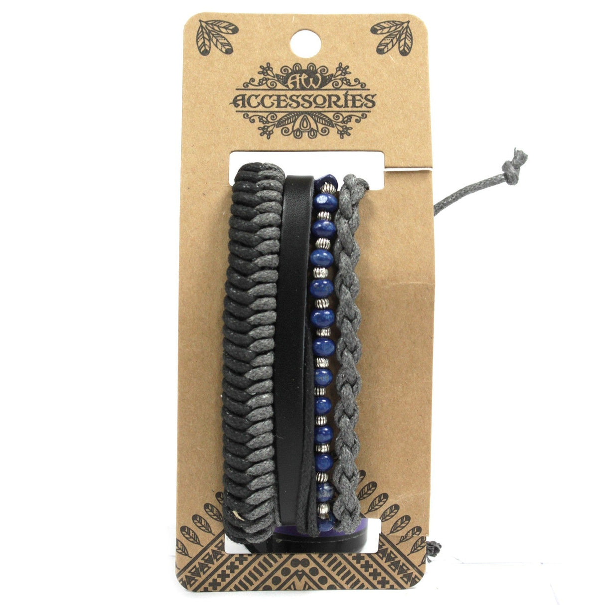 Mens Bracelet Sets - Black & Macho (asst) - SHAMTAM.COM