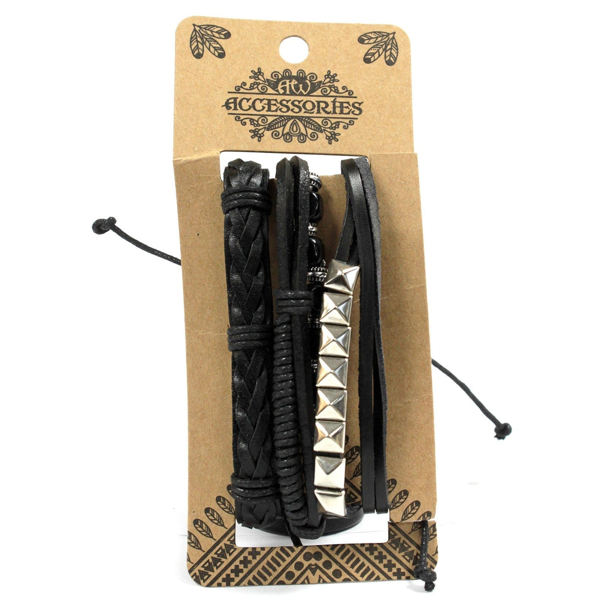 Mens Bracelet Sets - Black & Macho (asst) - SHAMTAM.COM