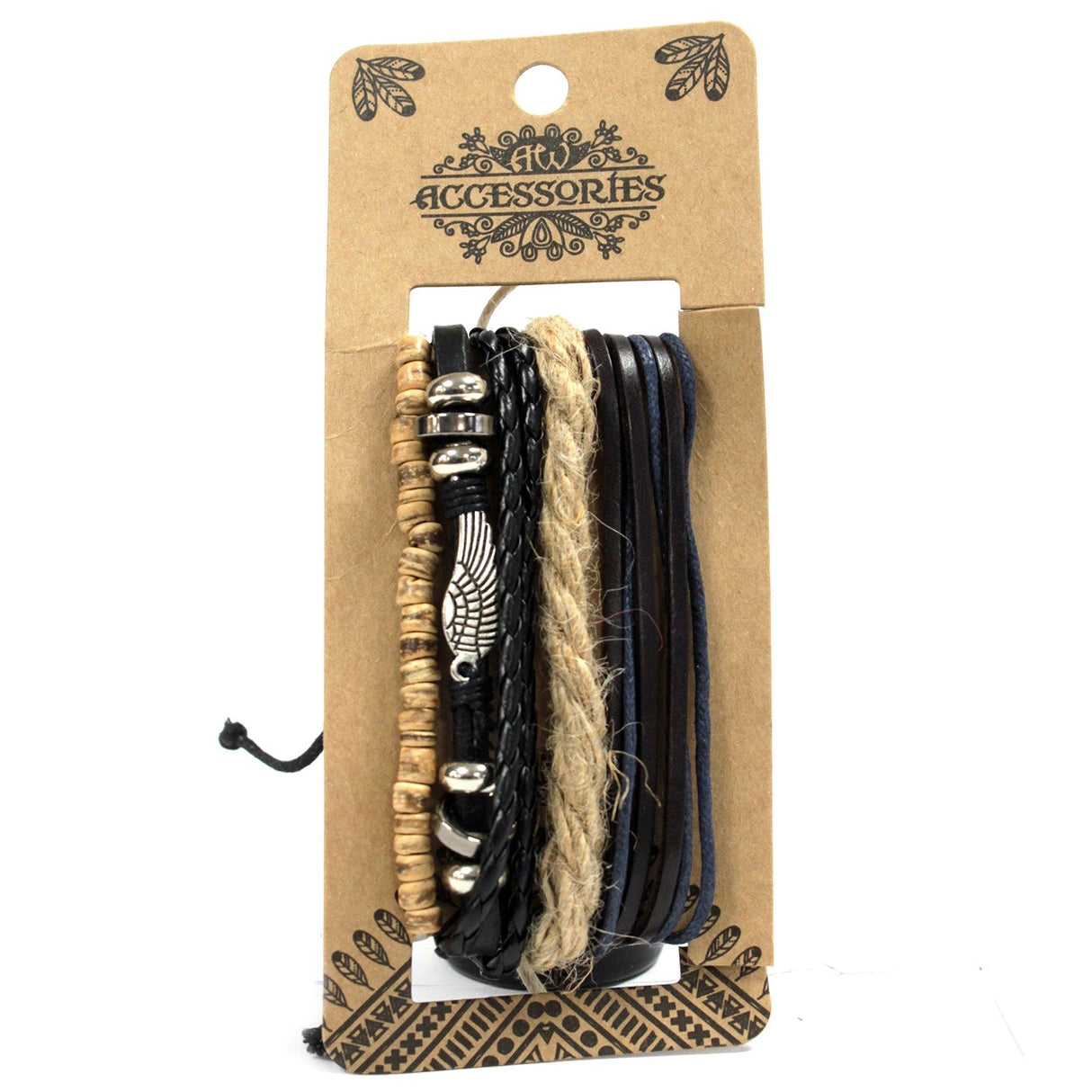 Mens Bracelet Sets - Metal & Leather (asst) - SHAMTAM.COM