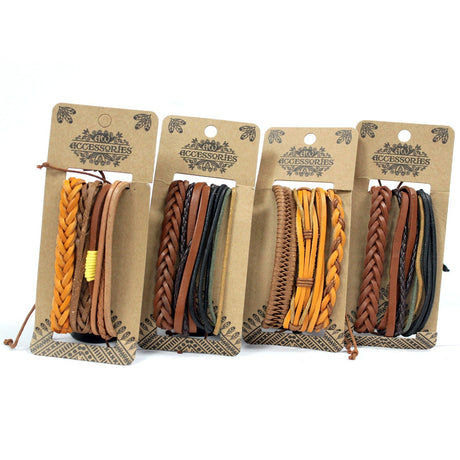 Mens Bracelet Sets - Tanned & Interesting (asst) - SHAMTAM.COM