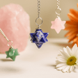 Merkaba Star Crystal Pendulum, Assorted Gemstones - SHAMTAM.COM