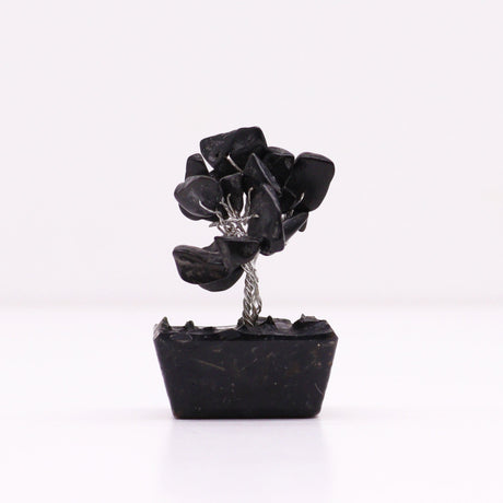 Black Agate Tree On Orgonite Base - 15 Gemstones - SHAMTAM.COM