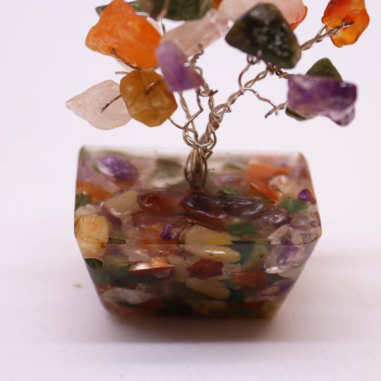 Crystal Tree on Orgonite Base 15 Gemstones - SHAMTAM.COM