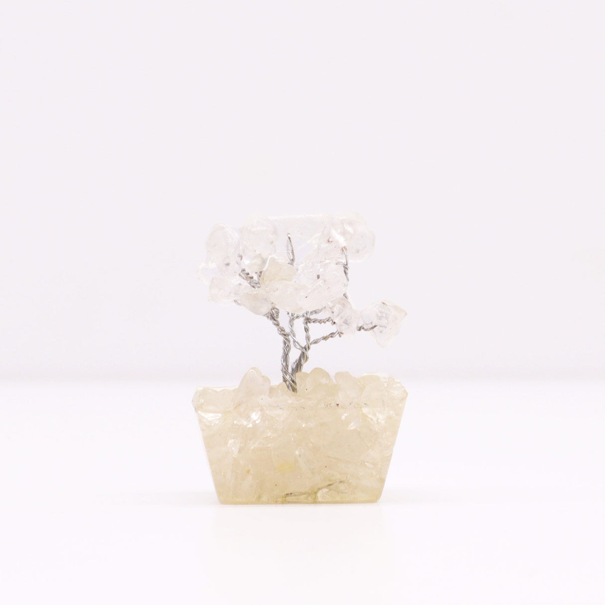 Rock Quartz Tree On Orgonite Base - 15 Gemstones - SHAMTAM.COM