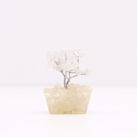 Rock Quartz Tree On Orgonite Base - 15 Gemstones - SHAMTAM.COM