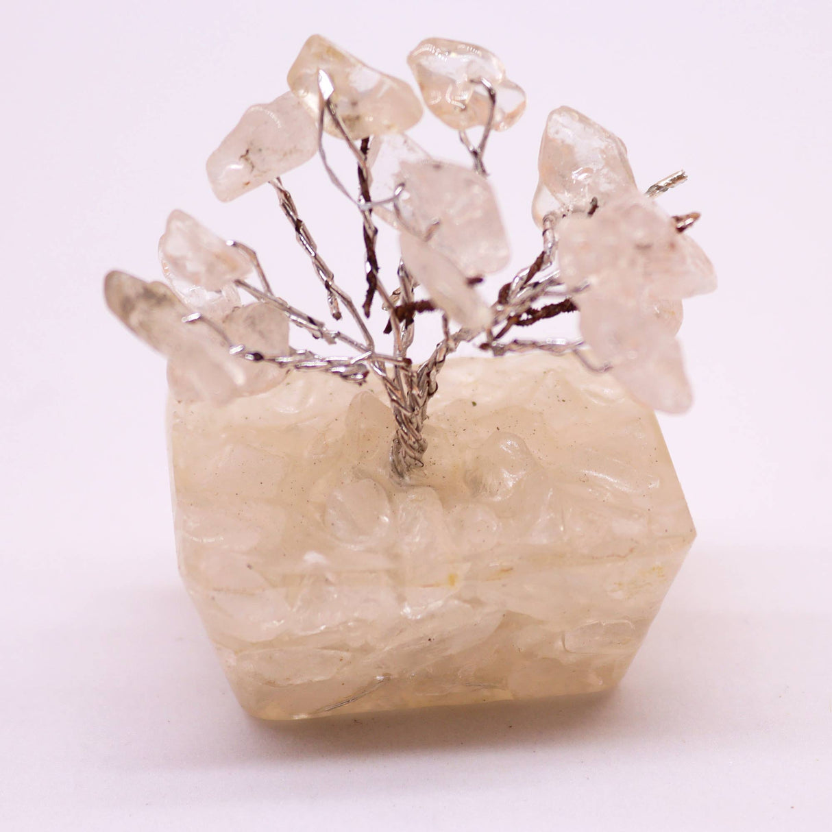 Rock Quartz Tree On Orgonite Base - 15 Gemstones - SHAMTAM.COM