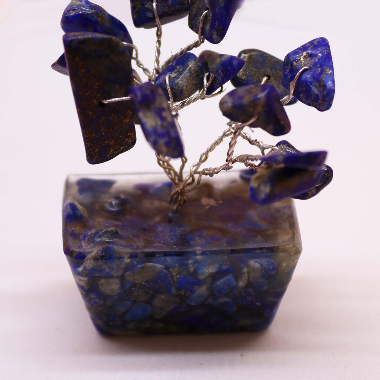 Sodalite Tree On Orgonite Base - 15 Gemstones - SHAMTAM.COM