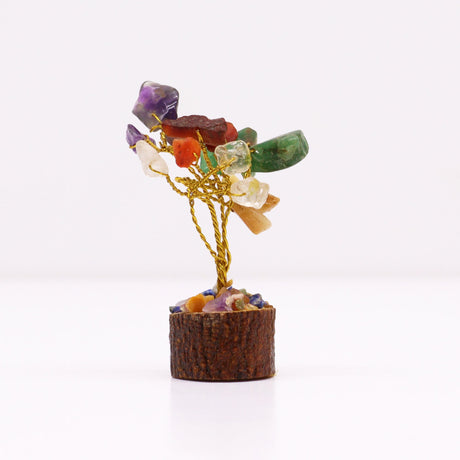 Crystal Tree On Wood Base - 15 Gemstones - SHAMTAM.COM