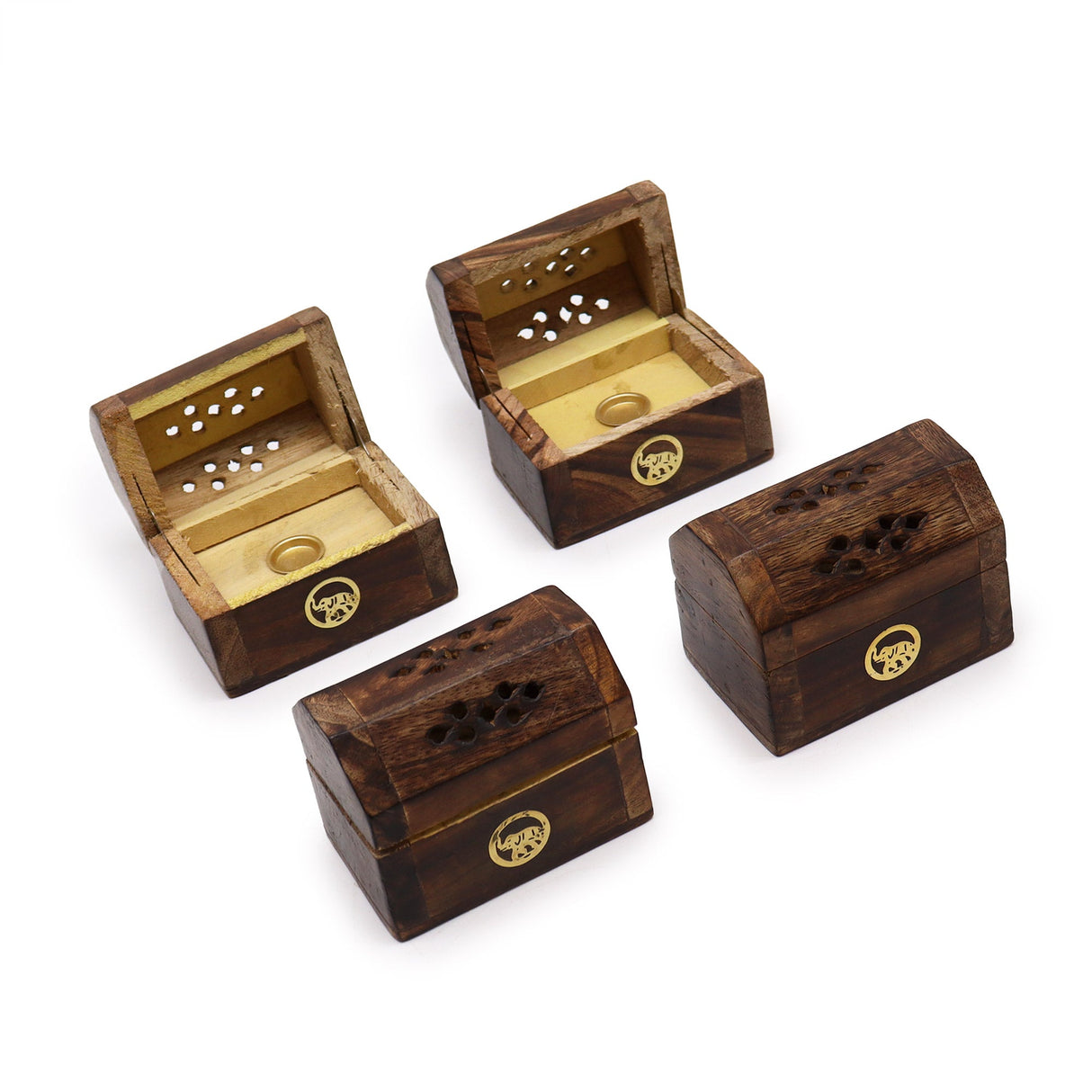 Incense Cone Burner - Mini Mango Wood Smoke Box for Relaxation - SHAMTAM.COM