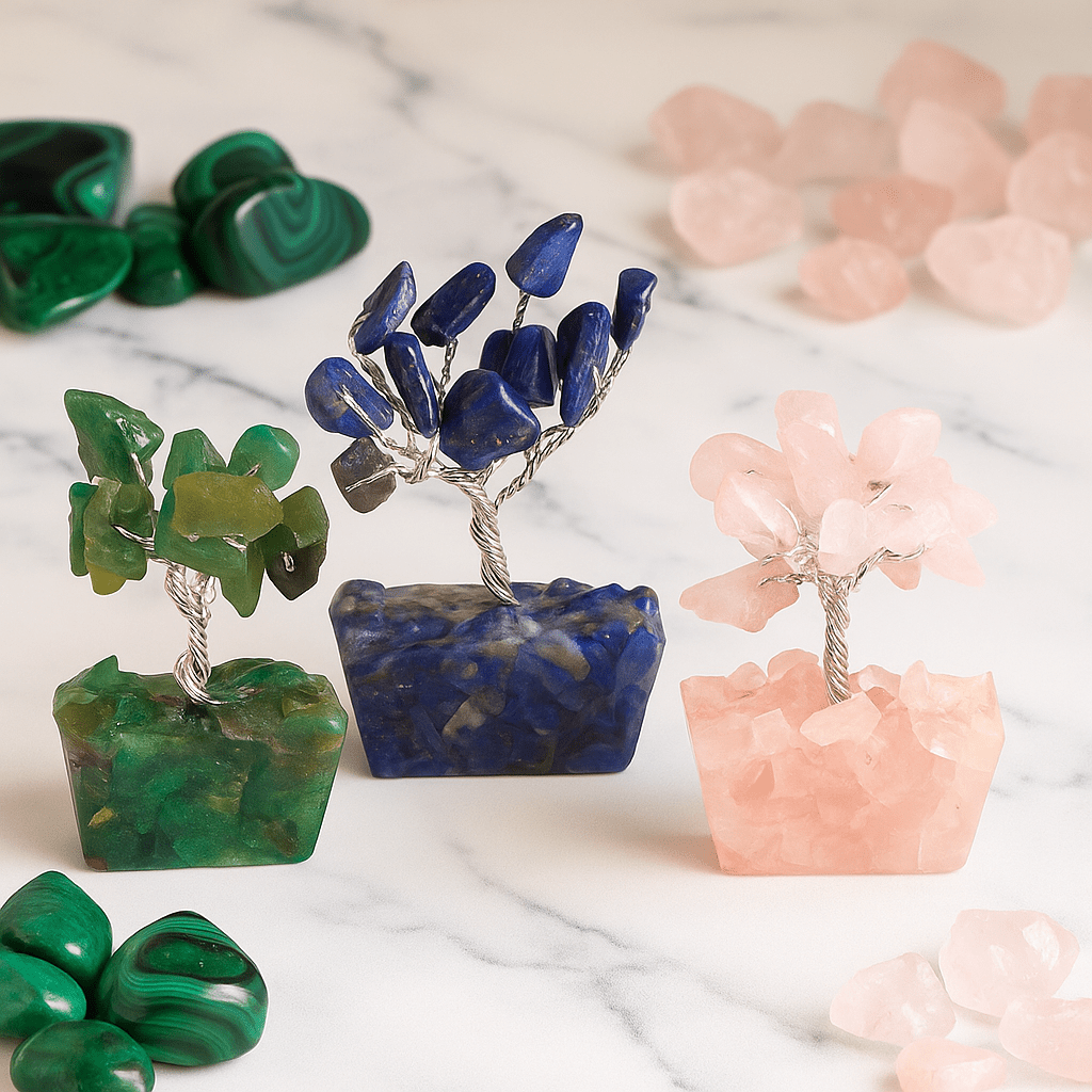 Mini Orgonite Gemstone Trees Assorted Set of 12 - SHAMTAM.COM