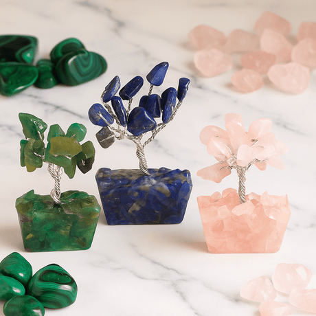 Mini Orgonite Gemstone Trees Assorted Set of 12 - SHAMTAM.COM