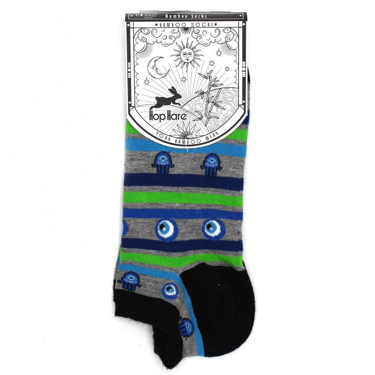 Hamsa Socks Low M/L 7.5 - 11.5 - Evil Eye & Hamsa - SHAMTAM.COM